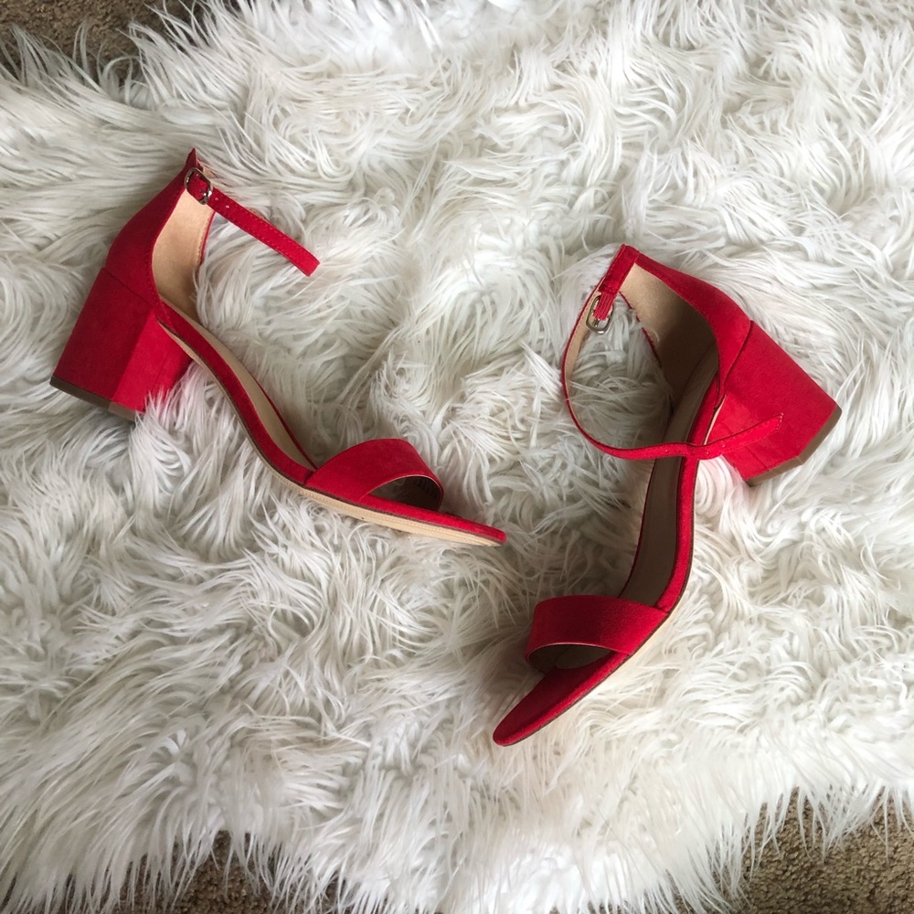Red one inch heels